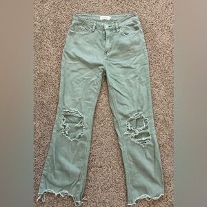 Green Women Jeans